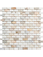 Calacatta Gold Marble Mini Brick Polished Mosaic Tile - TILE & MOSAIC DEPOT