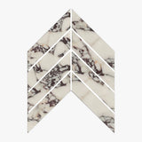 Calacatta Viola Marble 2x8 Chevron Polished Mosaic Tile - TILE & MOSAIC DEPOT