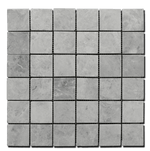 Tundra Gray Marble 2x2 Tumbled Mosaic Tile - TILE & MOSAIC DEPOT