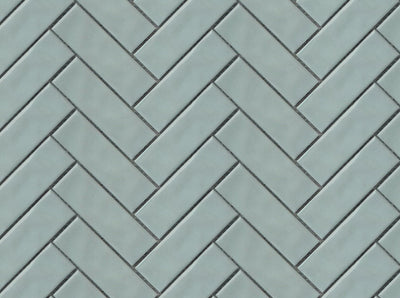 Jade Glazed Herringbone Porcelain Mosaic Tile - TILE & MOSAIC DEPOT
