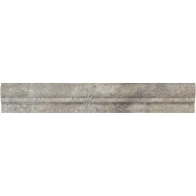 Silver Travertine 2x12 1 Step Chairrail - TILE & MOSAIC DEPOT
