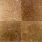 Noce Travertine 12x12 Filled Honed Straight Edge Tile - TILE & MOSAIC DEPOT