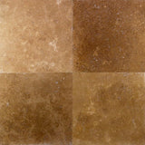 Noce Travertine 12x12 Filled Honed Straight Edge Tile - TILE & MOSAIC DEPOT