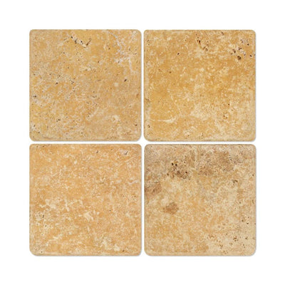 Gold Travertine 12x12 Tumbled Tile - TILE & MOSAIC DEPOT