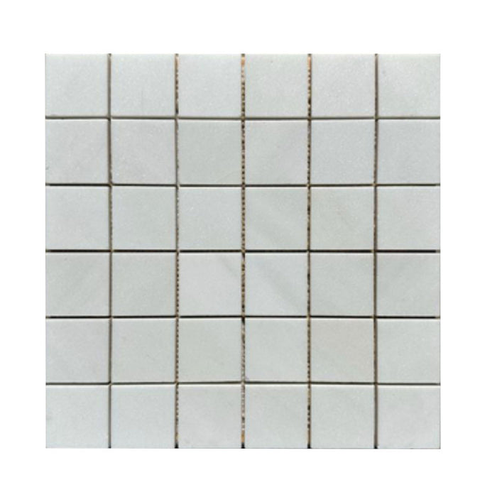 Mont Blanc Serena White Marble 2X2 Honed Mosaic Tile - TILE & MOSAIC DEPOT