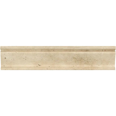 Ivory Travertine 2 1/2 x 12 Honed Crown Molding - TILE & MOSAIC DEPOT