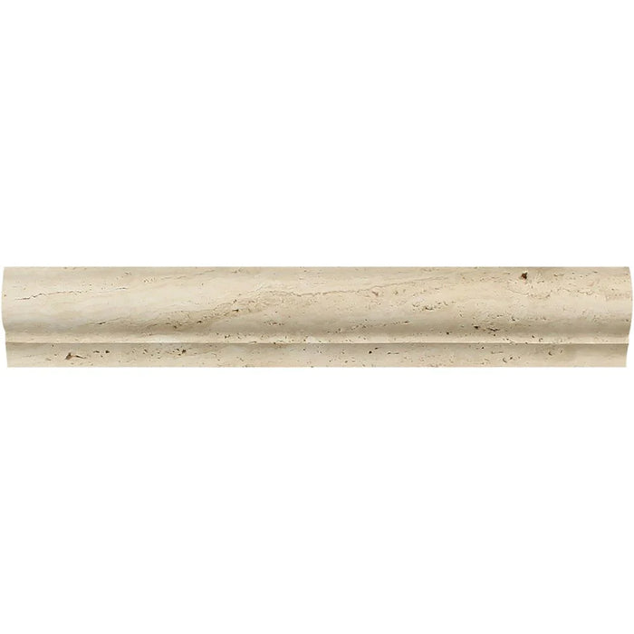 Ivory Travertine 2x3x12 Honed Corner Ogee Trim - TILE & MOSAIC DEPOT