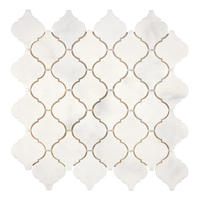 Afyon White Marble 3" Lantern Polished Mosaic Tile - TILE & MOSAIC DEPOT