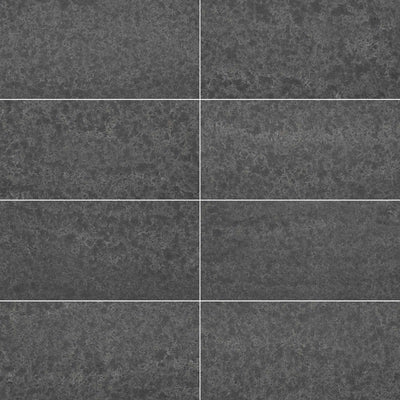 Basalt Black 12×24 Flamed/Brushed Tile - TILE & MOSAIC DEPOT
