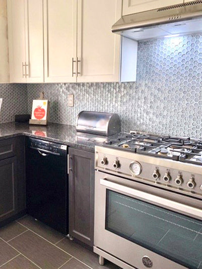 ICELAND ALDA HEX Glass Mosaic Tile - TILE & MOSAIC DEPOT