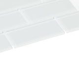 Bright White 2x4 Random Glossy Porcelain Mosaic Tile - TILE & MOSAIC DEPOT