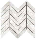 Bianco Congelato Nimbus Marble Chevron Honed Mosaic Tile - TILE & MOSAIC DEPOT