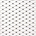 Bianco Dolomite Marble Octave with Black Dots Honed Mosaic Tile - TILE & MOSAIC DEPOT