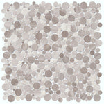 White Oak Marble Serenity Stone Polished 10 mm Pebble Mosaic Tile - TILE & MOSAIC DEPOT