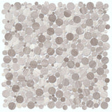 White Oak Marble Serenity Stone Polished 10 mm Pebble Mosaic Tile - TILE & MOSAIC DEPOT