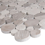White Oak Marble Serenity Stone Polished 10 mm Pebble Mosaic Tile - TILE & MOSAIC DEPOT