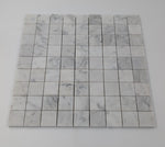 White Carrara Marble 1 1/8" x1 1/8" Polished Mosaic Tile (Clearance) - TILE & MOSAIC DEPOT