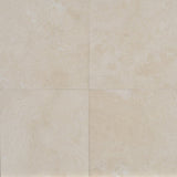 Ivory Travertine 12x12 Filled and Honed Tile - TILE & MOSAIC DEPOT