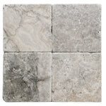 Silver Travertine 6x6 Tumbled Tile - TILE & MOSAIC DEPOT