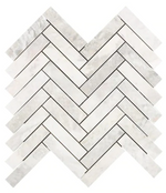 1x4 Bianco Congelato Dolomite Herringbone Mosaic - tilestate