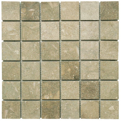 Seagrass Limestone 2x2 Honed Mosaic Tile - TILE AND MOSAIC DEPOT