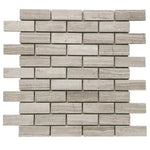 Haisa Light (White Oak) Marble 1x3 Honed Mosaic Tile - TILE AND MOSAIC DEPOT