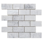 White Carrara Marble 2x4 Polished Mosaic Tile - TILE AND MOSAIC DEPOT