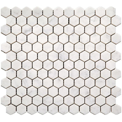 MARBELLA Carrarra Hex 1x1 polished