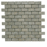 Seagrass Limestone 1x2 Tumbled Mosaic Tile - TILE AND MOSAIC DEPOT