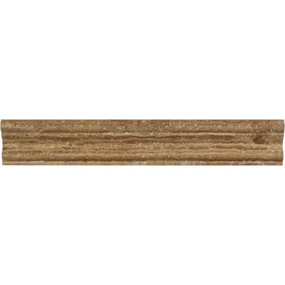 Noce Travertine Vein Cut 2 x 12 Honed Crown Molding - TILE & MOSAIC DEPOT