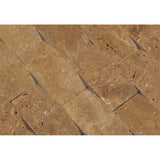 Noce Travertine 2x4 Wavy Honed Mosaic Tile - TILE & MOSAIC DEPOT