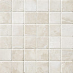 Botticino Beige Marble 2x2 Tumbled Mosaic Tile - TILE AND MOSAIC DEPOT