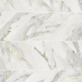 2x8 Calacatta Gold ( LARGE ) Chevron Marble Mosaic Tile.