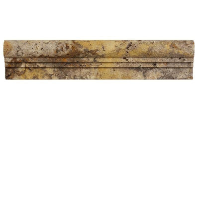 Scabos Travertine 2 1/2x12 Ogee 1 Step Liner - TILE & MOSAIC DEPOT