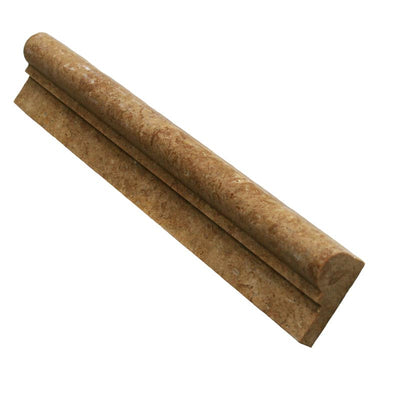 Noce Travertine 2x12 Ogee 1 Step Liner - TILE AND MOSAIC DEPOT