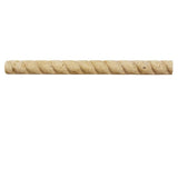 Ivory Travertine 1x12 Rope Design Liner - TILE AND MOSAIC DEPOT