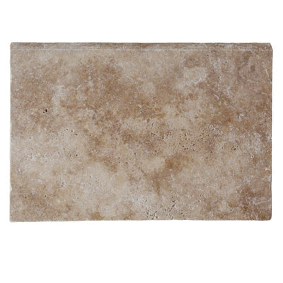 Walnut Travertine 16x24 5cm Tumbled Pool Coping - TILE AND MOSAIC DEPOT