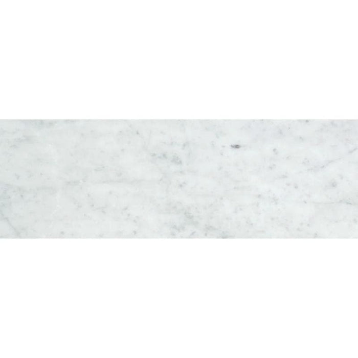 White Carrara Marble 4x12 Honed Tile - TILE & MOSAIC DEPOT