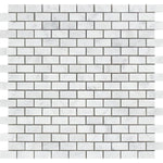 White Carrara Marble 5/8x1 1/4 Honed Mosaic Tile - TILE AND MOSAIC DEPOT