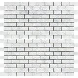White Carrara Marble 5/8x1 1/4 Honed Mosaic Tile - TILE AND MOSAIC DEPOT