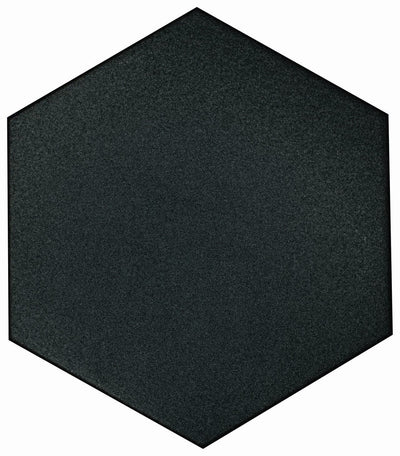 CASABLANCA SOLID BLACK 8X9 HEXAGON.