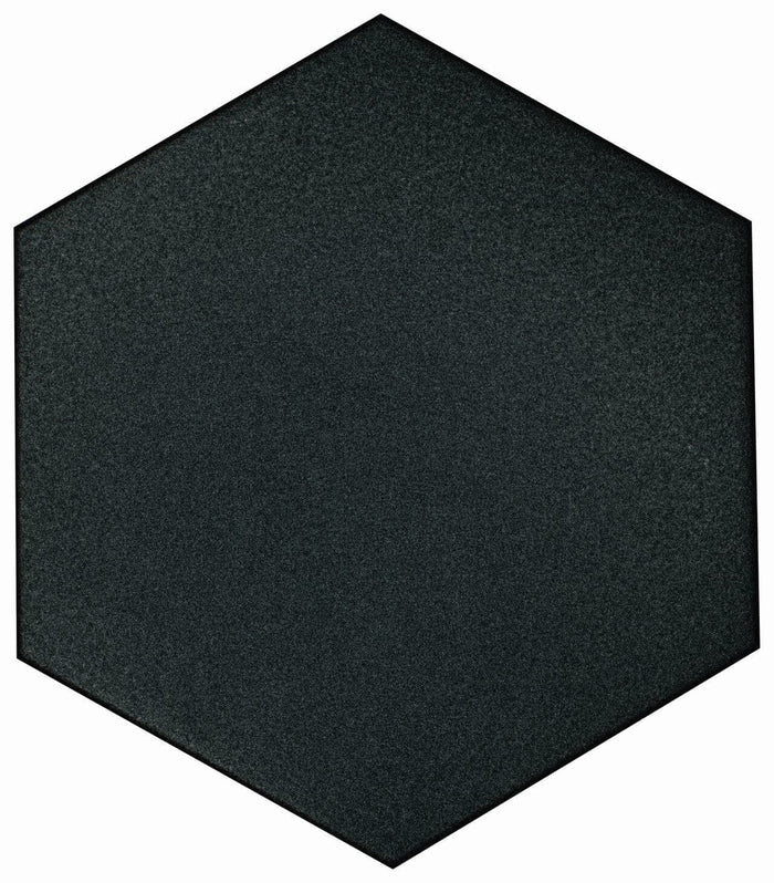 CASABLANCA SOLID BLACK 8X9 HEXAGON.