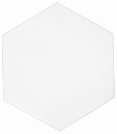 CASABLANCA SOLID WHITE 8X9 HEXAGON.