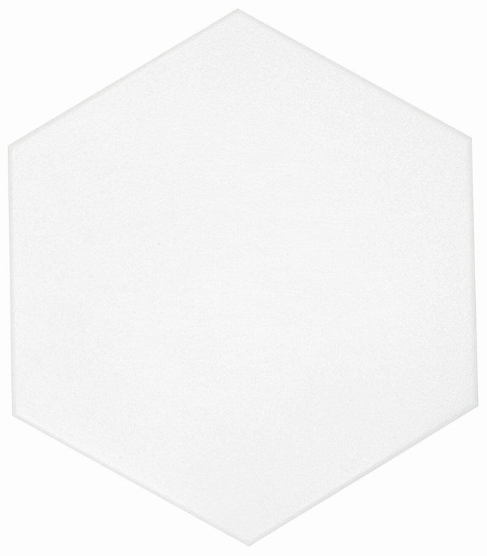CASABLANCA SOLID WHITE 8X9 HEXAGON.