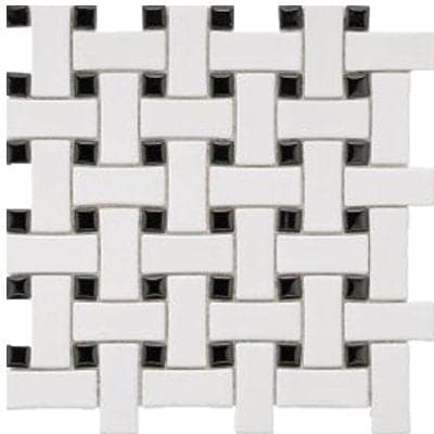 CC MOSAICS WHITE BASKET WEAVE 12X12 MOS.