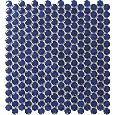 CC MOSAICS COBALT PENNY ROUND 12X12 MOS.