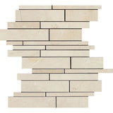 Crema Marfil Marble Random Insert Strip Polished Mosaic Tile - TILE AND MOSAIC DEPOT