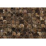 Emperador Dark Spanish Marble Raindrop Polished Mosaic Tile - TILE AND MOSAIC DEPOT