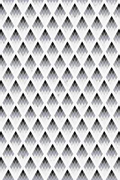 Thassos White Nero Marquina Bardiglio Marble Triangle Polished Mosaic Tile - TILE & MOSAIC DEPOT