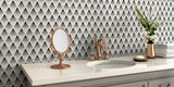 Dolomite White Nero Marquina Azul Marble Triangle Polished Mosaic 